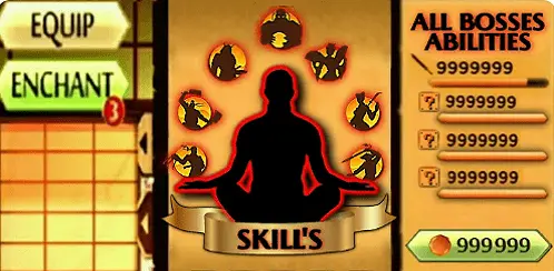 skills of shadow fight 2 player